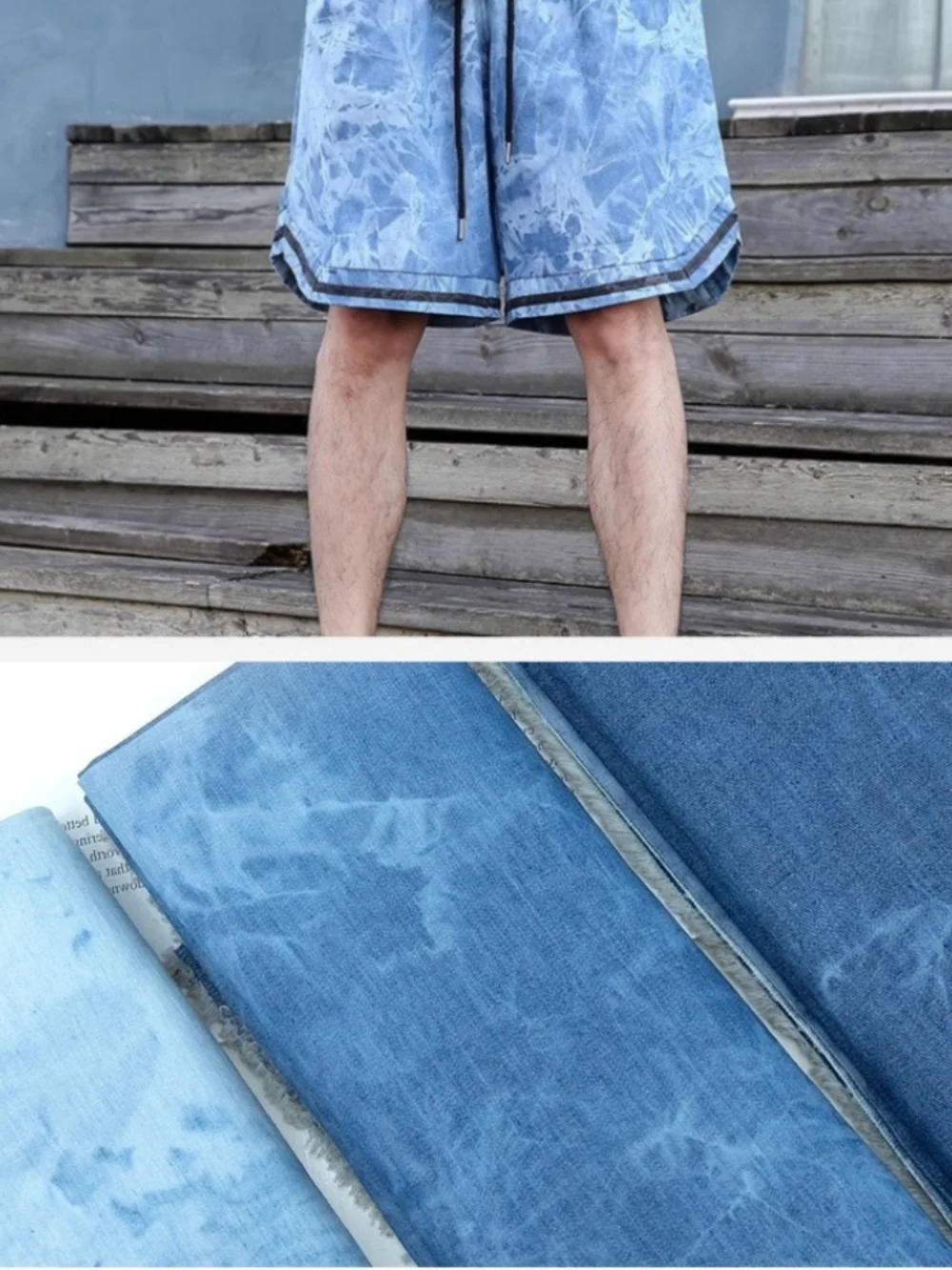 Summer Clothing Wholesale - Gewassen gebonden denimstof, puur katoen, materiaal,