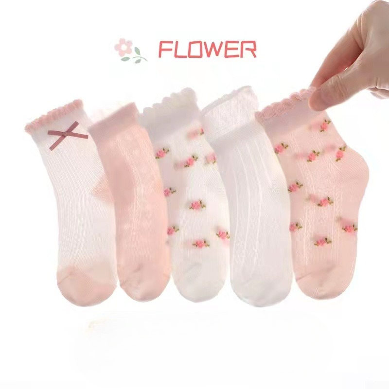 Summer Clothing Baby Girl - Meisjessokken Schattig bloemenpatroon Kods sokken 5