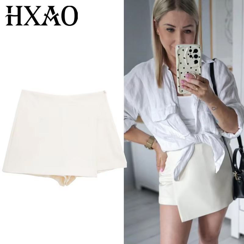 Summer Zara - HXAO Zwart Witte Rok Shorts Hoge
