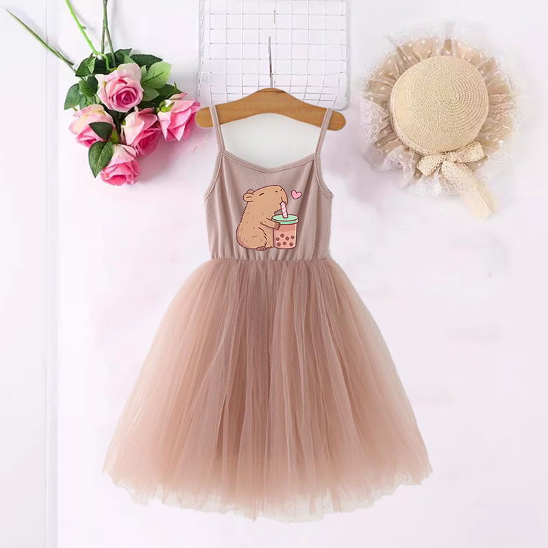 Summer Clothing Baby Girl - Capibara Meisjes Jurken Anime Gedrukt Schattige